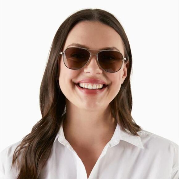 Kate Spade Emmaline Sunglasses Gold Aviator main image 5
